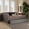 Baxton Studio Delora Light Grey Full Size Daybed with Roll-Out Trundle Bed 158-9662 - alternate 7